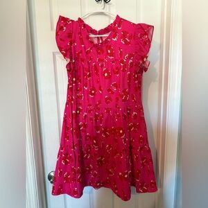 Pink and Red cheetah pattern dress
